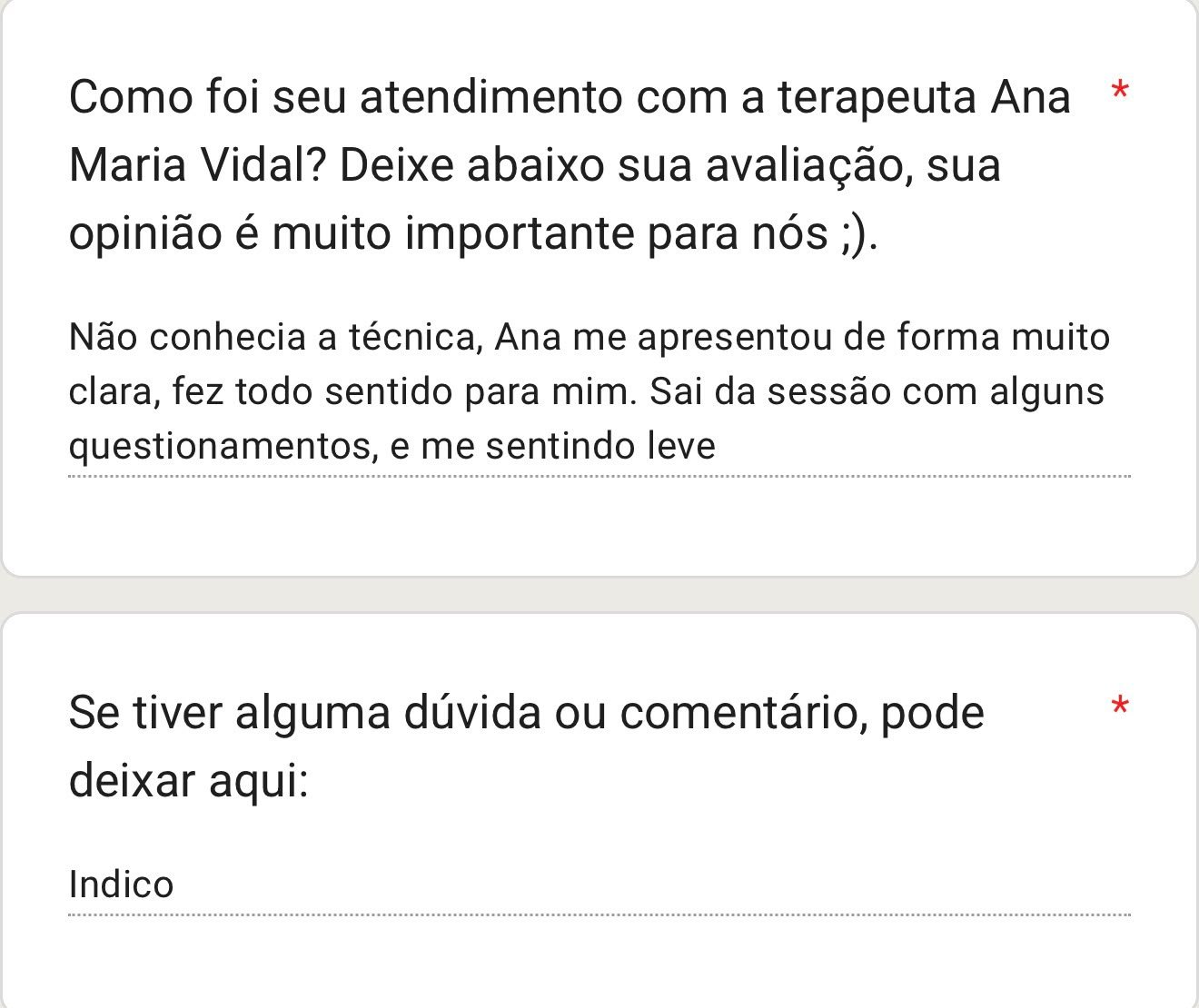 Depoimento de paciente sobre a terapia 7Healings