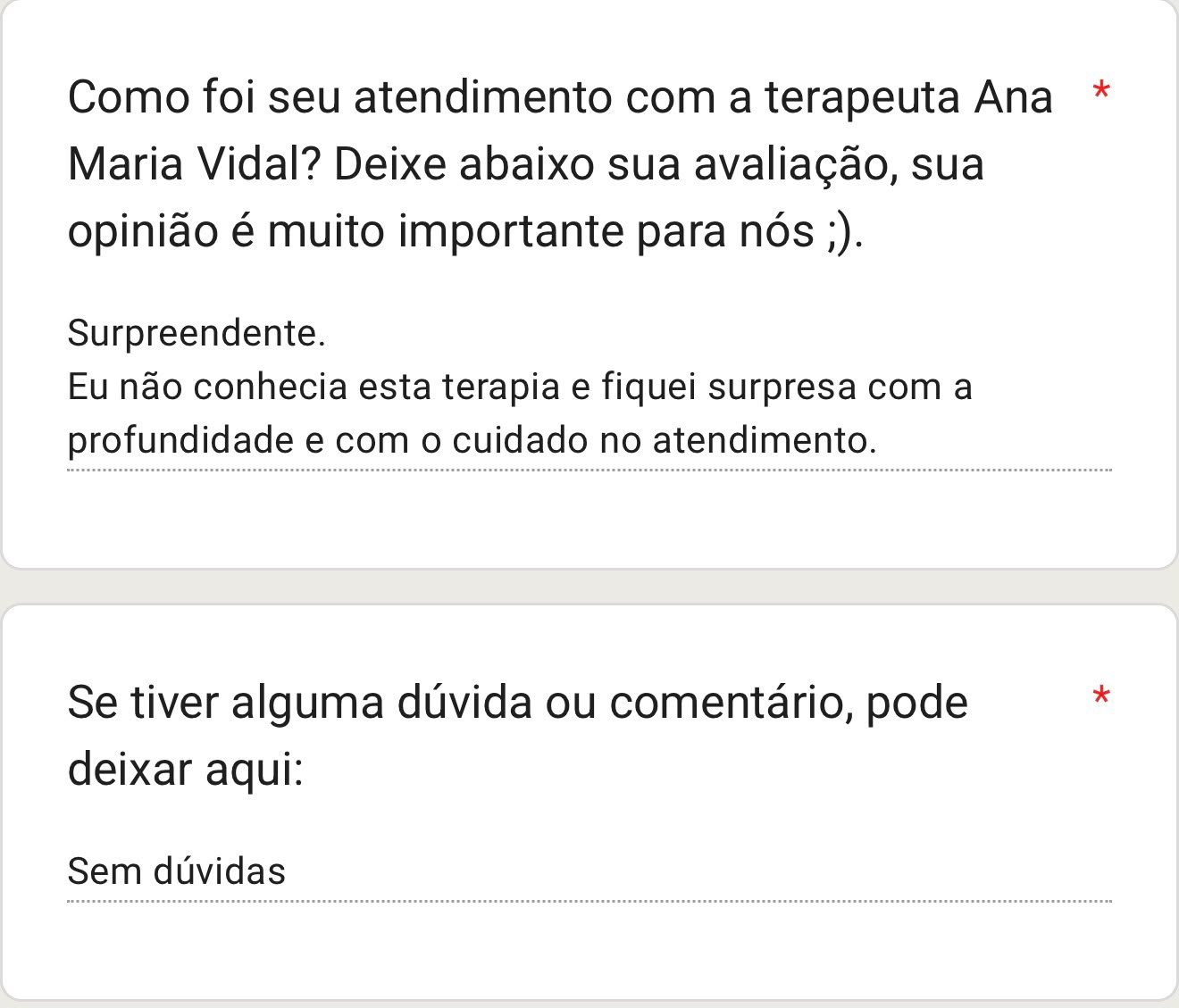 Depoimento de paciente sobre a terapia 7Healings