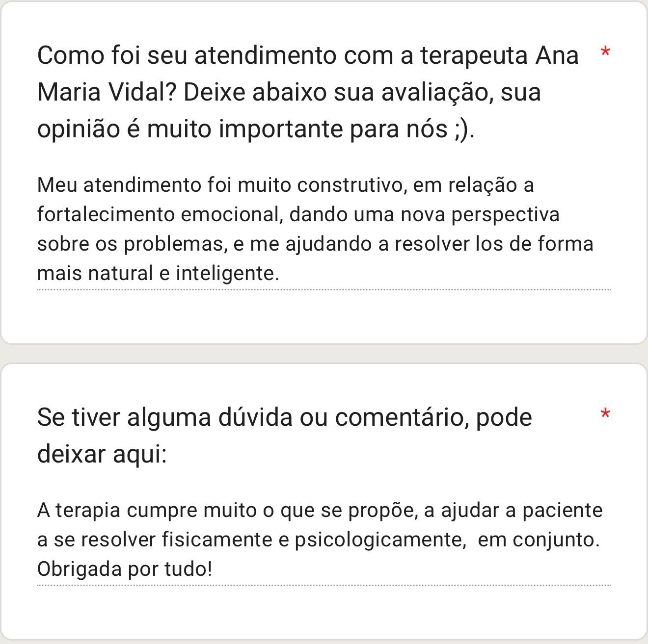 Depoimento de paciente sobre a terapia 7Healings